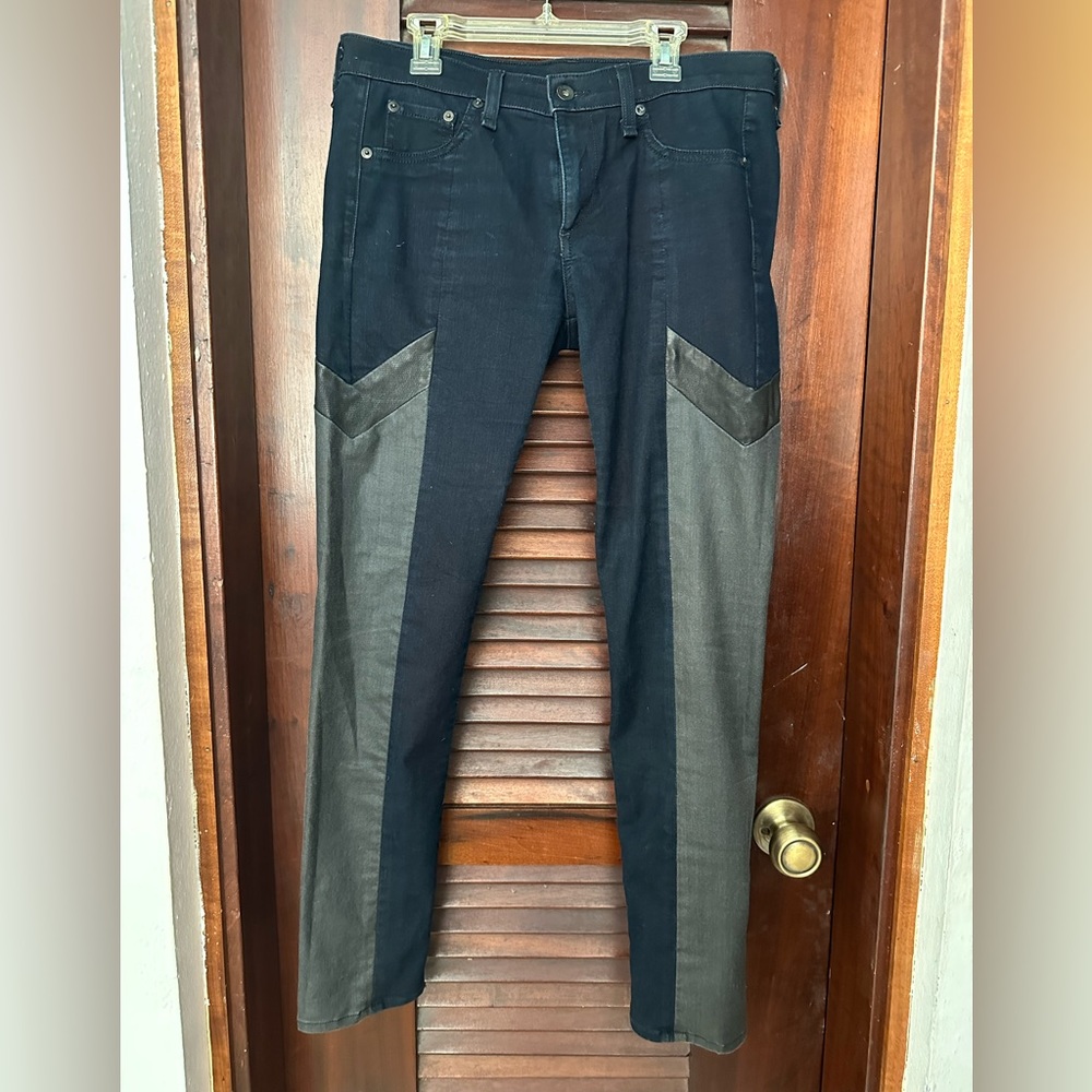 Rag and Bone jeans with leather details